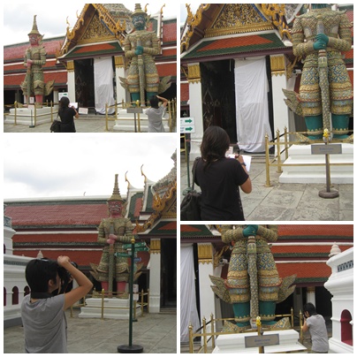 ภาพการเข้าไปเก็บภาพยักษ์ "อินทรชิต" ที่วัดพระศรีรัตนศาสดาราม