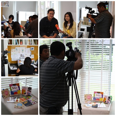 ภาพการถ่ายทำรายการหนังสือน่าอ่าน ช่องทีวีไทย