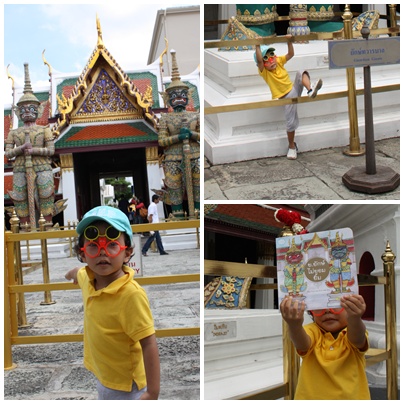 รูปส่งมอบหนังสือ ย.ยักษ์ไม่ยอมยิ้ม ที่วัดพระแก้ว